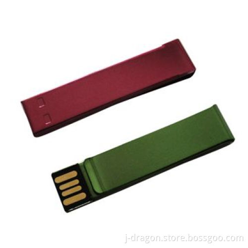 Clip-shaped USB Flash Drives, UDP Chipset, Stainless Steel Material, Available in Various Colors
